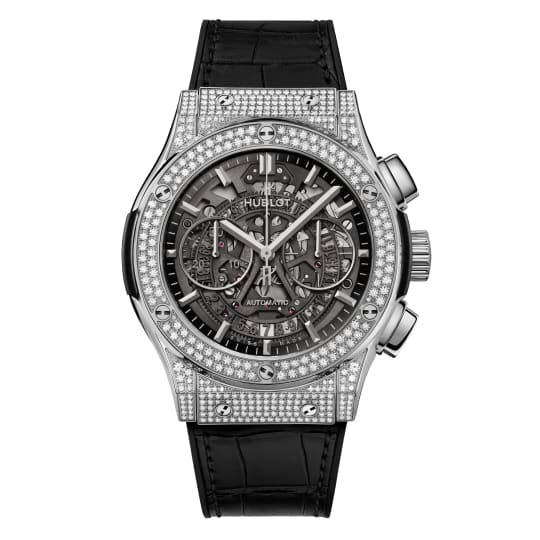 Hublot, Classic Fusion Aerofusion Titanium Pavé Watch, Ref. # 525.NX.0170.LR.1704