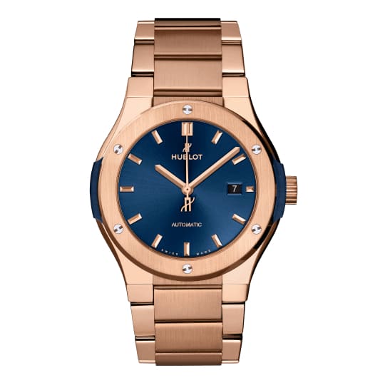 Hublot, Classic Fusion Blue King Gold Bracelet Watch, Ref. # 548.OX.7180.OX