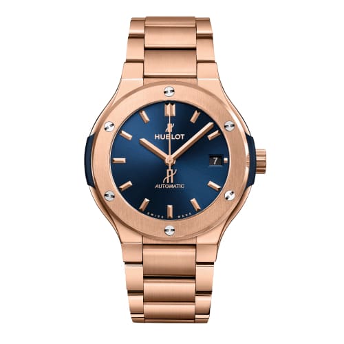 Hublot, Classic Fusion Blue King Gold Bracelet Watch, Ref. # 568.OX.7180.OX