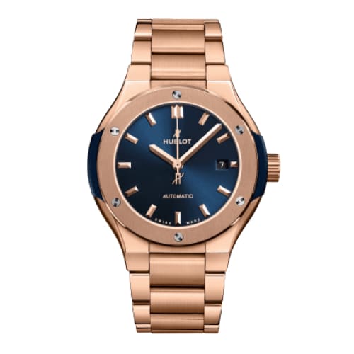 Hublot, Classic Fusion Blue King Gold Bracelet Watch, Ref. # 585.OX.7180.OX