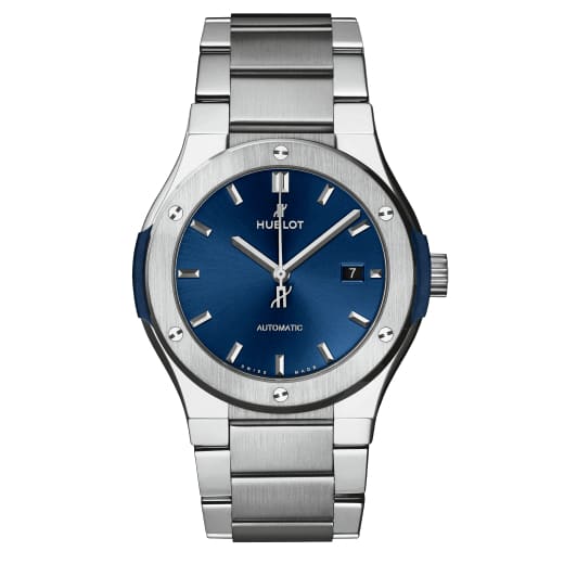 Hublot, Classic Fusion Blue Titanium Bracelet Watch, Ref. # 548.NX.7170.NX