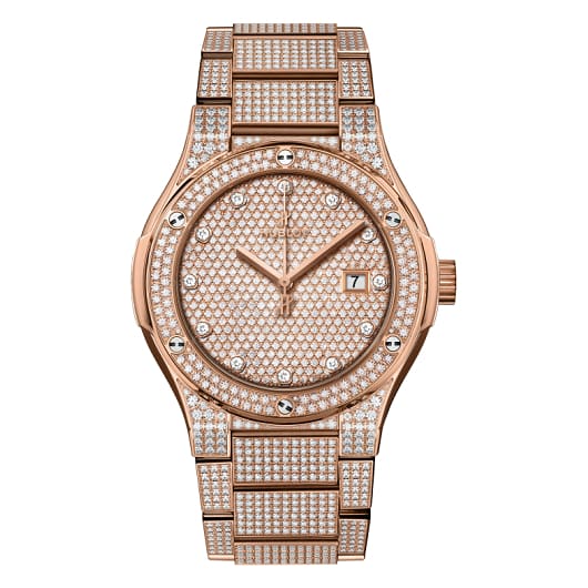 Hublot, Classic Fusion Bracelet King Gold Full Pavé Watch, Ref. # 548.OX.9000.OX.3704