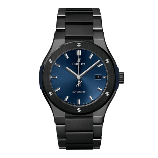 Hublot, Classic Fusion Ceramic Blue Bracelet Watch, Ref. # 548.CM.7170.CM