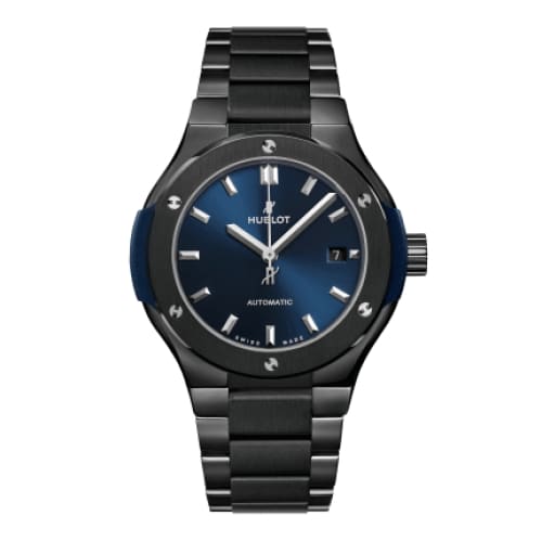 Hublot, Classic Fusion Ceramic Blue Bracelet Watch, Ref. # 585.CM.7170.CM