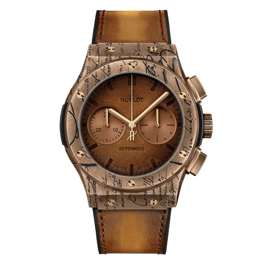 Hublot, Classic Fusion Chronograph Berluti "Cold Gold" Watch, Ref. # 521.BZ.05IG.VR.BER19