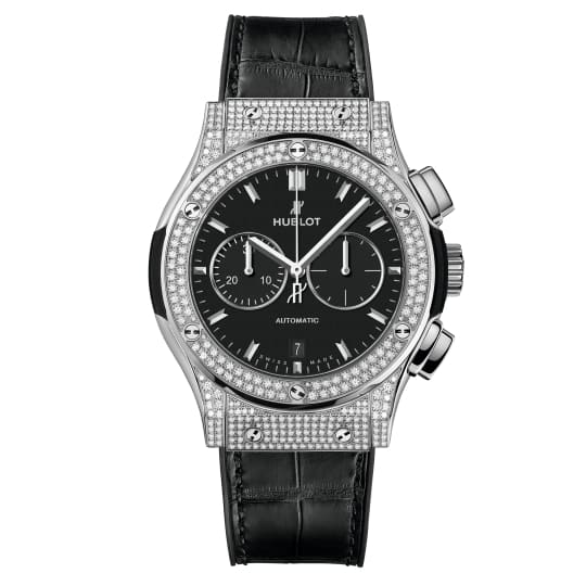 Hublot, Classic Fusion Chronograph Titanium Pavé Watch, Ref. # 541.NX.1171.LR.1704