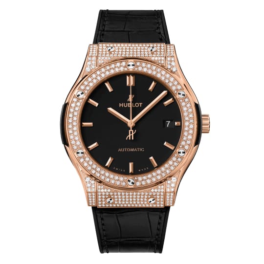 Hublot, Classic Fusion King Gold Pavé Watch, Ref. # 511.OX.1181.LR.1704