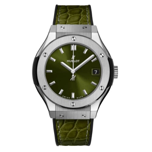 Hublot, Classic Fusion Titanium Green Watch, Ref. # 581.NX.8970.LR