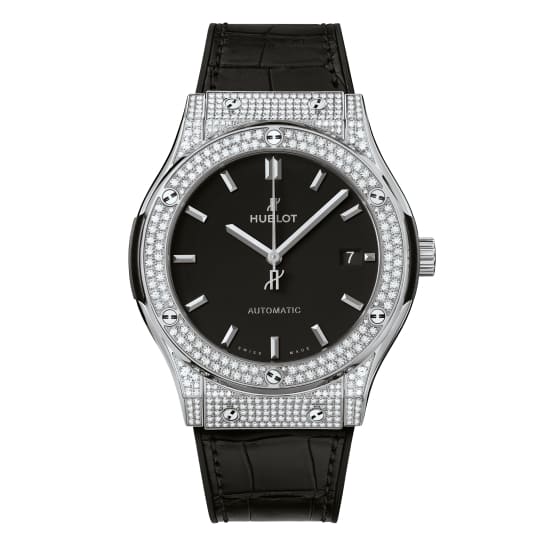 Hublot, Classic Fusion Titanium Pavé Watch, Ref. # 511.NX.1171.LR.1704