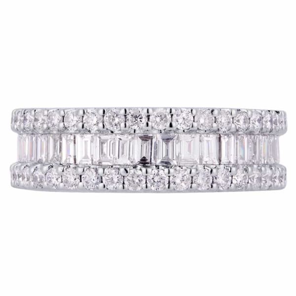 Luxury and elegant design 18K white gold band with 2ct diamonds KR06837A