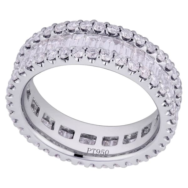 Luxury and elegant design 18K white gold band with 2ct diamonds KR06837A, Main view