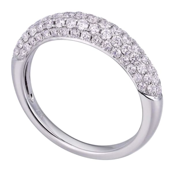 Luxury and elegant design 18K white gold band with .83ct diamonds KR10683A, Main view