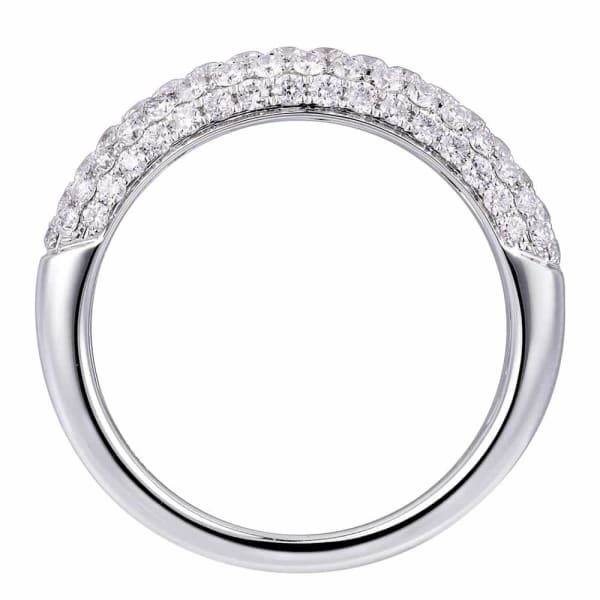 Luxury and elegant design 18K white gold band with .83ct diamonds KR10683A, Profile