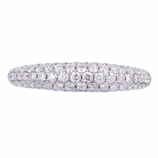 Luxury and elegant design 18K white gold band with .83ct diamonds KR10683A