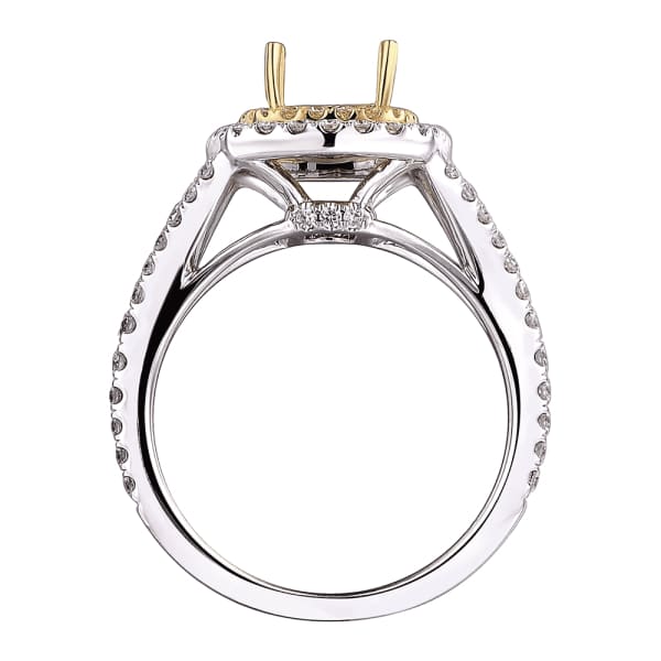 Luxury design 18K white and yellow gold engagement ring .65ctw diamonds KR10675XD6M, Profile