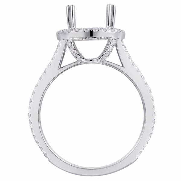 Luxury modern halo setting 18k white gold ring with .60ctw diamonds KR12470XD200, Profile