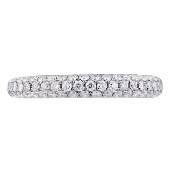 Modern and elegant 18K white gold band with .73ct diamonds KR09103B100A