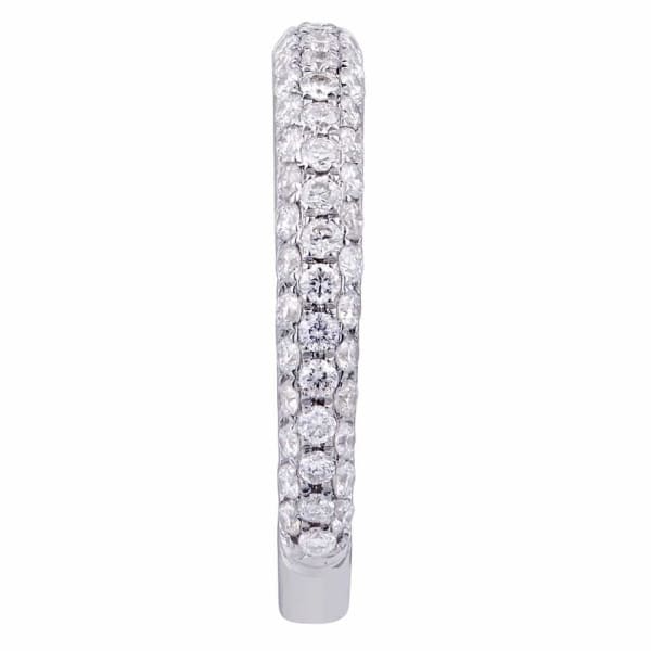 Modern and elegant 18K white gold band with .73ct diamonds KR09103B100A, Side edge