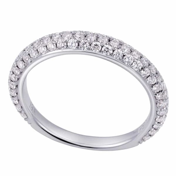 Modern and elegant 18K white gold band with .73ct diamonds KR09103B100A, Main view