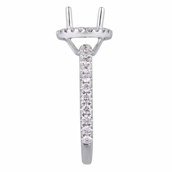 Modern delicate 18k white gold engagement ring with .46ctw diamonds KR08207XD100, Side edge