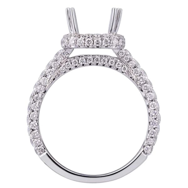 Modern elegant halo 18k white gold ring 1.2ct diamonds KR11021XD200, Profile