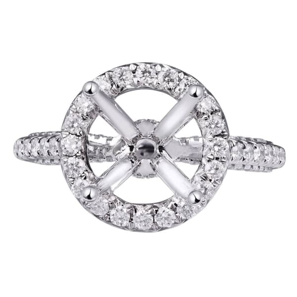 Modern romantic 18k white gold engagement ring with 1.1ctw diamonds KR09831XD300