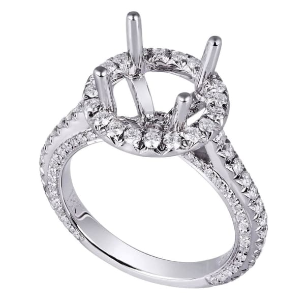 Modern romantic 18k white gold engagement ring with 1.1ctw diamonds KR09831XD300, Main view