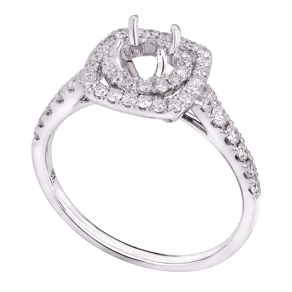 Modern unique 18K white gold engagement ring features .50ctw diamonds KR10710XD25, Main view