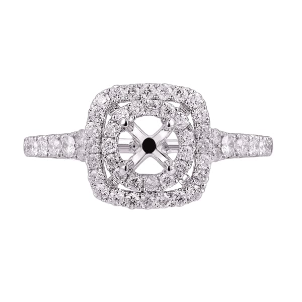 Modern unique 18K white gold engagement ring features .50ctw diamonds KR10710XD25
