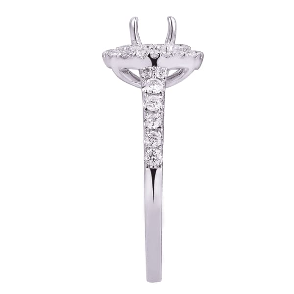 Modern unique 18K white gold engagement ring features .50ctw diamonds KR10710XD25, Side edge