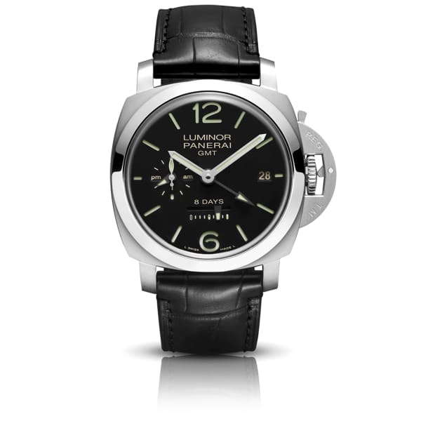 Panerai Luminor 8 Days GMT 44mm Black dial PAM00233