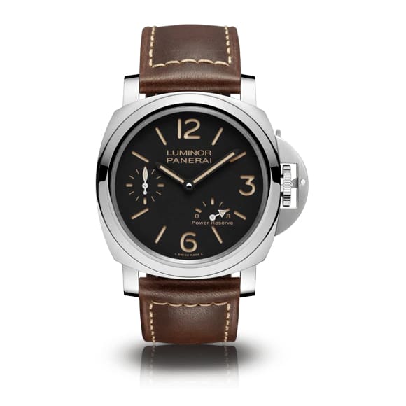 Panerai, Luminor 8 Days Power Reserve - 44mm, Aisi 316l Polished Steel Case, Black dial Watch, Ref. # Pam00795