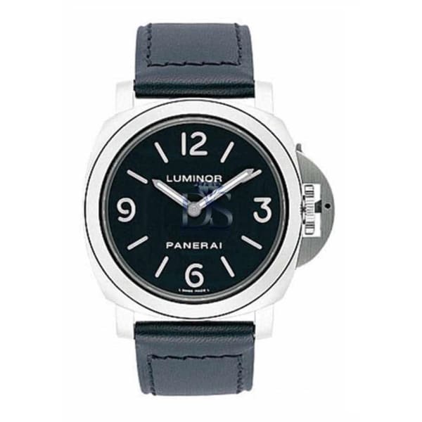 Panerai Luminor Base Black Dial and Leather Strap Mens Watch PAM00112