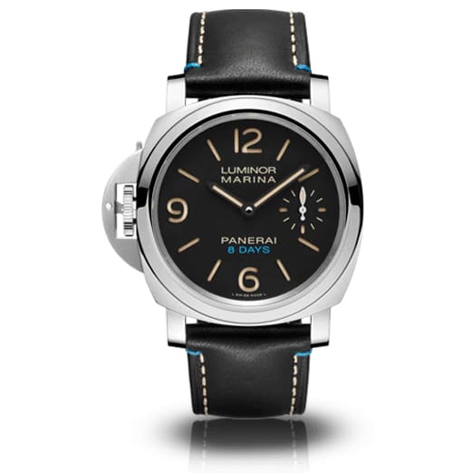 Panerai Luminor Left Handed 8 Days 44mm Black Dial Black Leather Men s Watch PAM00796