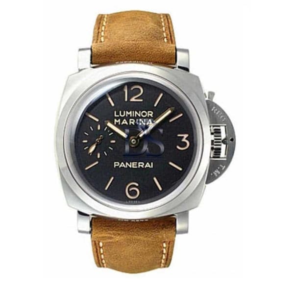 Panerai, Luminor Marina 1950 Black Dial Brown Leather Men's Watch, Ref. # Pam00422
