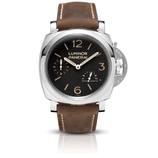 Panerai, Luminor Power Reserve - 47mm, Aisi 316l Polished Steel Case, Black dial Watch, Ref. # Pam00423