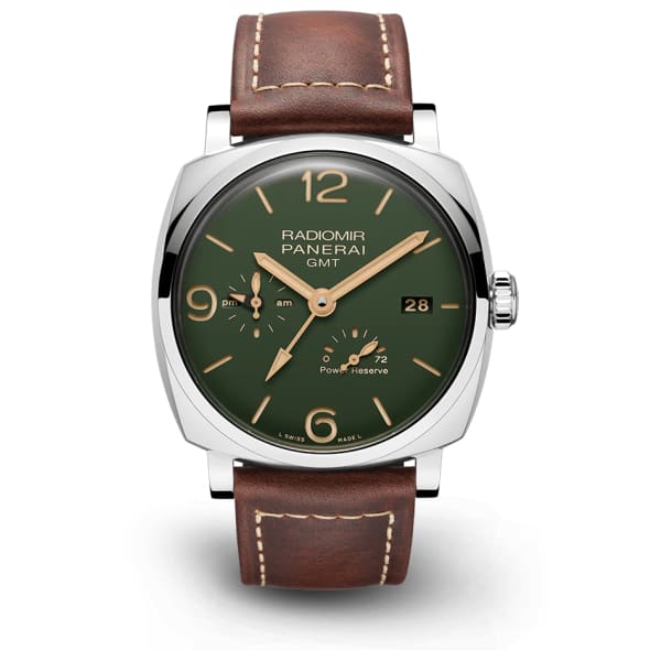 Panerai, Radiomir Gmt Power Reserve - 45mm, Aisi 316l Polished Stainless Steel Case, Military Green dial Watch, Ref. # Pam00999