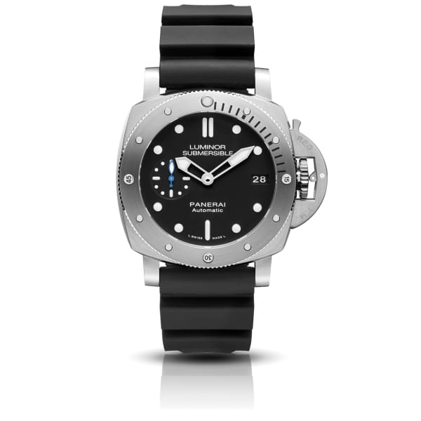 Panerai, Submersible - 42mm, Aisi 316l Brushed Steel, Black dial Watch, Ref. # Pam00682