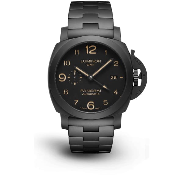 Panerai, Tuttonero Luminor Gmt - 44mm, Black Ceramic Case, Black dial Watch, Ref. # Pam01438