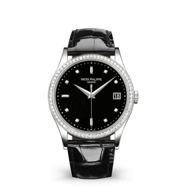 Patek Philippe, Calatrava 18k White Gold 5297G-001 with Ebony Black Opaline dial Watch, Ref. #