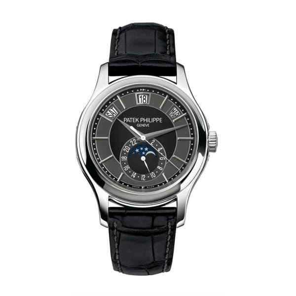 Patek Philippe, Complications Mechanical Black and Grey Dial Mens Watch, Ref. # 5205G-010 in 18k White Gold