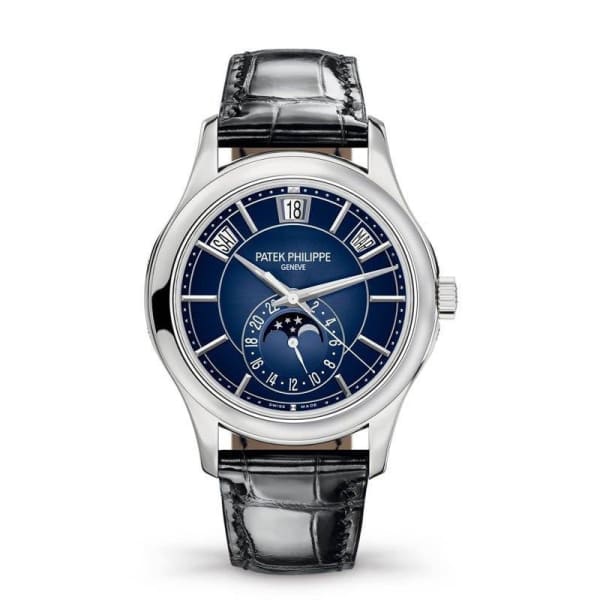 Patek Philippe, Complications 18k White Gold 5205G-013 with Blue Sunburst dial Watch, Ref. #