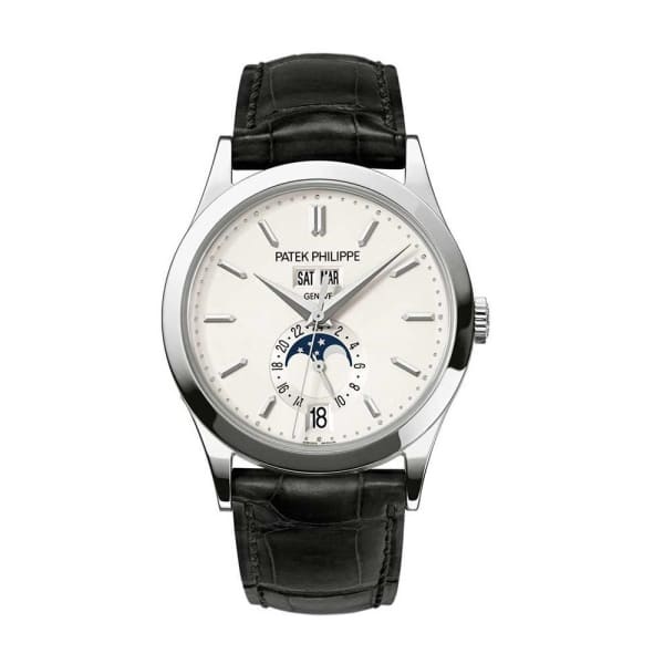 Patek Philippe, Grand Complications Silvery Opaline Mens 18k White Gold Watch, Ref. # 5396G-011