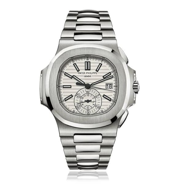 Patek Philippe, Nautilus Chronograph 40.5 mm | Stainless steel bracelet | Silver dial | Men's Watch 5980/1A-019