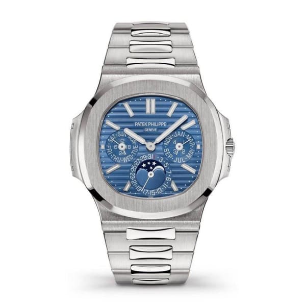 Patek Philippe, Nautilus 40mm | 18k White gold bracelet | Blue Sunburst dial | 18k White gold Case Men's Watch 5740-1G-001