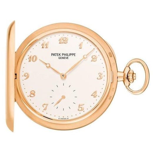 Patek Philippe, Pocket Watch 18k Rose Gold 980R-001 with Silvery Opaline dial
