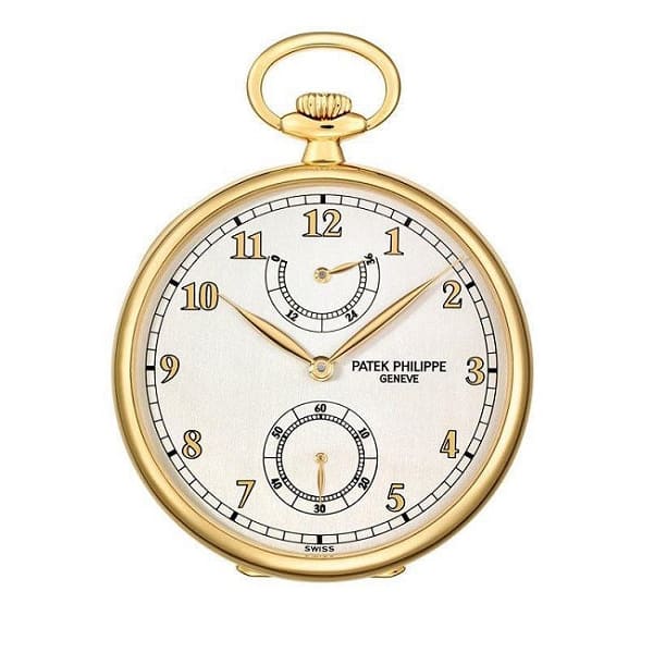 Patek Philippe, Pocket Watch 18k Yellow Gold 972-1J-010 with White Opaline dial