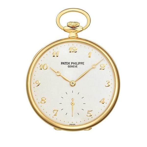 Patek Philippe, Pocket Watch 18k Yellow Gold 973J-001 with White Lacquered dial