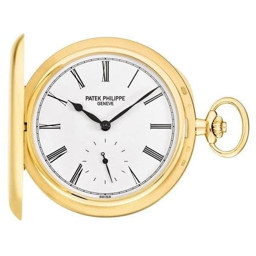 Patek Philippe, Pocket Watch 18k Yellow Gold 980J-010 with White Lacquered dial