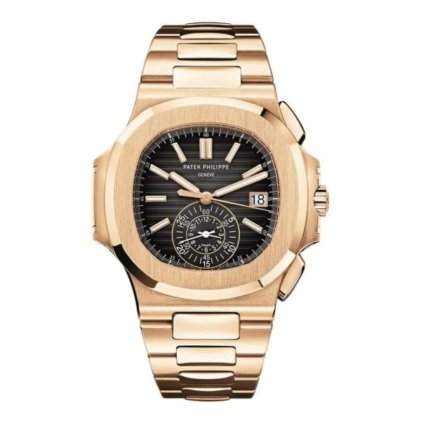 Patek Philippe, Nautilus Chronograph 40.5 mm | 18k Rose gold bracelet | Black dial | 18k Rose gold Case Men's Watch 5980/1R-001